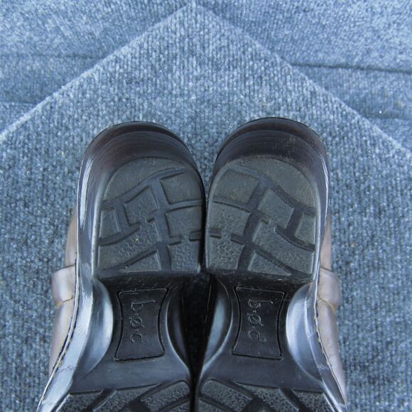 Born Concept Women Clog Shoes Brown Leather Slip On Size 7.5‎ Medium - Picture 8 of 9